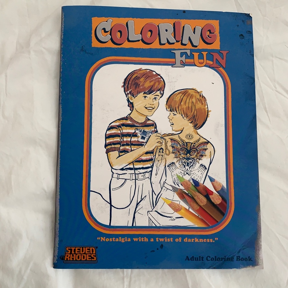 SPENCERS Adult Coloring Book ONE PAGE COLORED